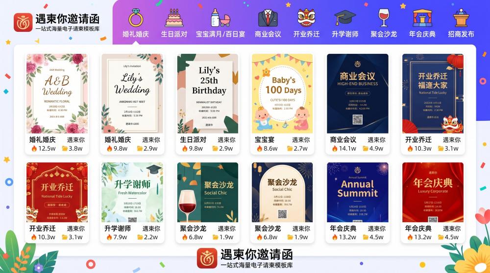 家长会电子请柬怎么选？多款简约高级邀请函风格汇总